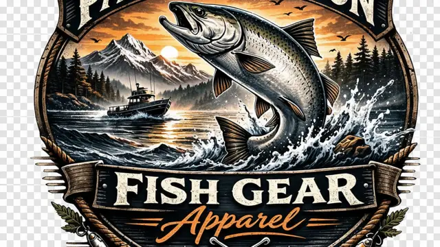 Pacific salmon fishing apparel logo 300
